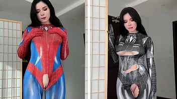 Passionate Spider Woman vs Anal Fuck Lover Black Spider-Girl!